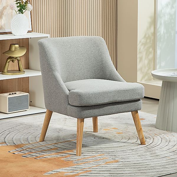 HOMCOM Sessel Loungesessel mit Leinenoptik, Armlehne, Gepolstert Relaxsesse günstig online kaufen