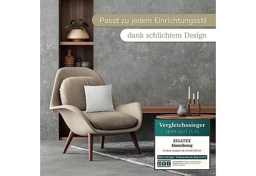 KiGATEX Kissenhülle KiGATEX Kissenbezug 40x40 cm, mit Reißverschluss aus to günstig online kaufen