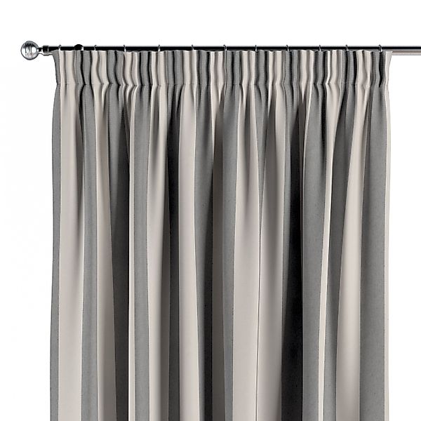 Vorhang mit Kräuselband, weiß-grau, Quadro (143-91) günstig online kaufen
