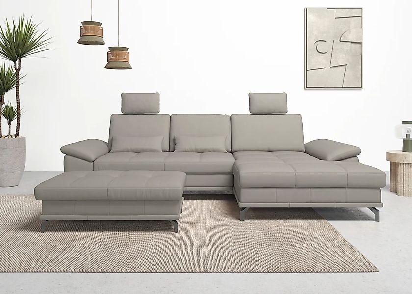 PLACES OF STYLE Ecksofa "Costello L-Form, B: 301 cm mit Sitztiefen-, Armtei günstig online kaufen