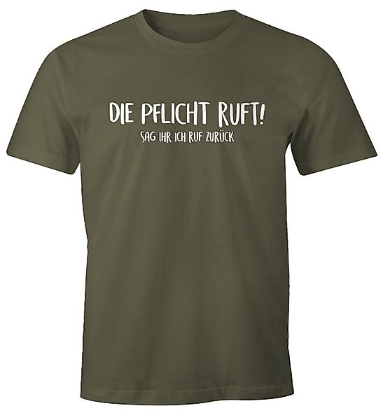 MoonWorks Print-Shirt Herren T-Shirt Die Pflicht günstig online kaufen