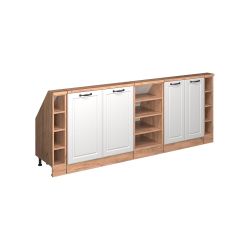 Vicco Unterschrank R-Line, Weiß Landhaus/Goldkraft Eiche, günstig online kaufen