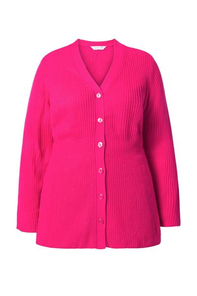 MIAMODA Strickjacke Strickjacke A-Linie Schößchen Langarm günstig online kaufen