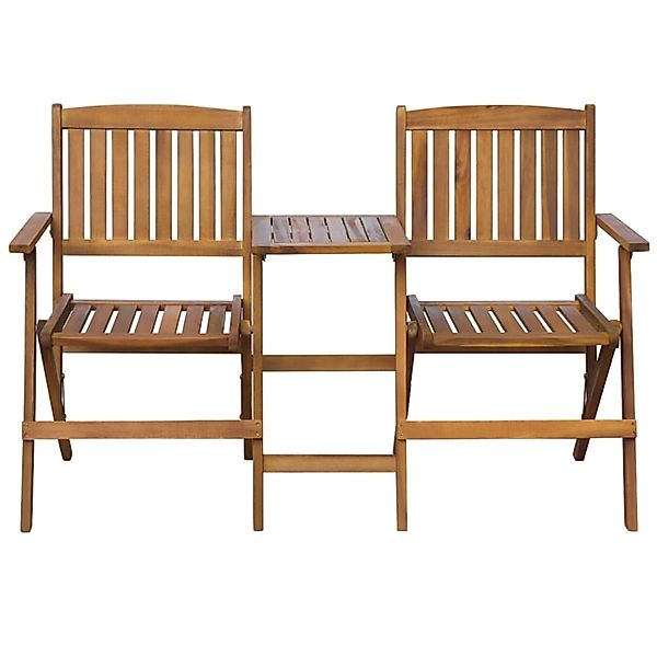 vidaXL Gartenbank Gartenbank Klappbar mit Teetisch günstig online kaufen