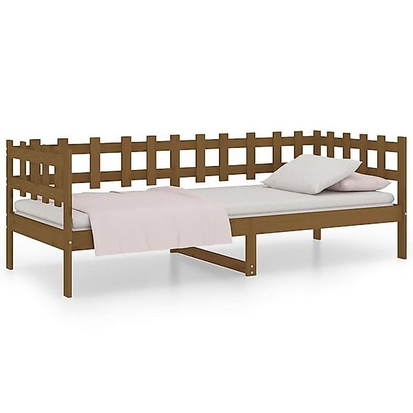 vidaXL Bett, Tagesbett Honigbraun 90x200 cm Massivholz Kiefer günstig online kaufen