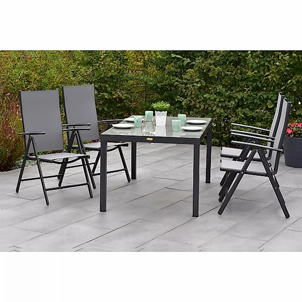 MERXX Garten-Essgruppe ""Amalfi"", (Set, 5 tlg., 5-fach verstellbare Rücken günstig online kaufen