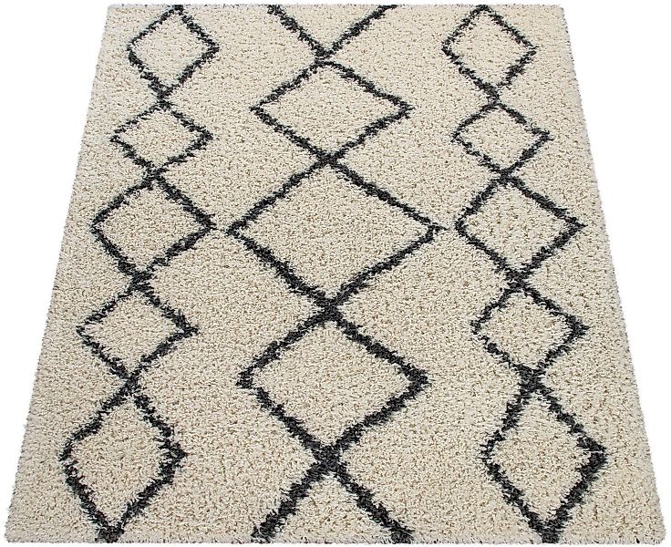 Paco Home Hochflor-Teppich "Kalmar 446" rund 40 mm Höhe Scandi Design, Raut günstig online kaufen