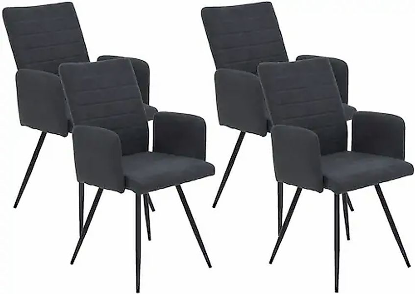 HELA 4-Fußstuhl »PARIS« (Set) 4 Stk.4-Fuß,Rundrohrgestell konisch,mit Armle günstig online kaufen