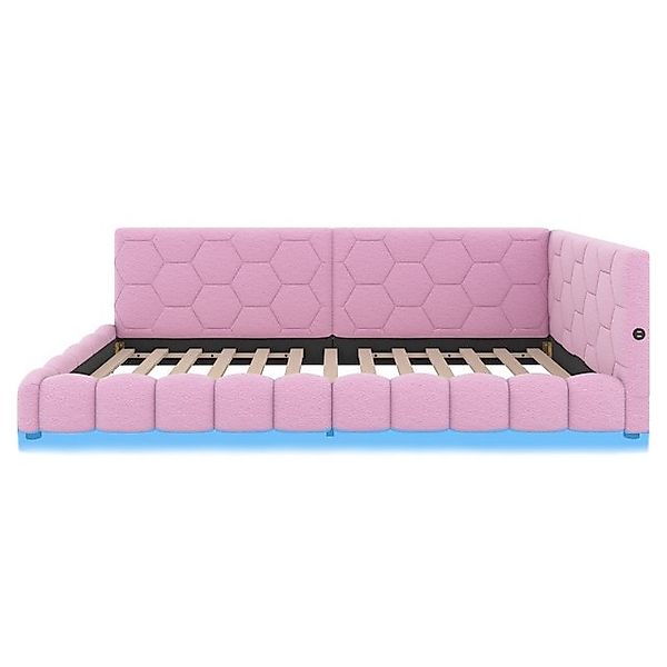 Gotagee Schlafsofa Einzelbett Daybett mit16 Farben Umgebungslicht USB Ansch günstig online kaufen