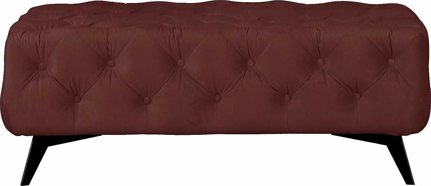 Leonique Polsterhocker "Amaury", Chesterfield-Optik, Breite 120cm, Fußfarbe günstig online kaufen