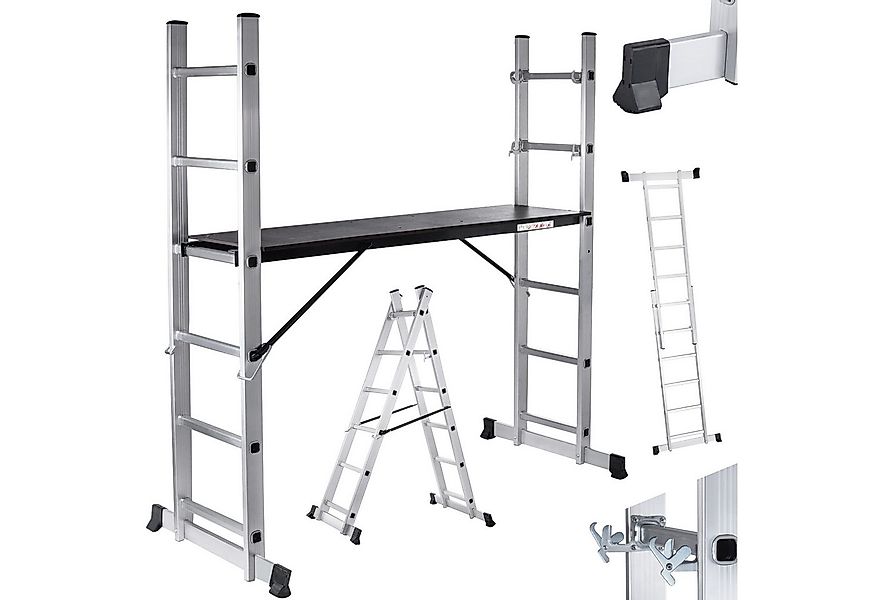 MAXCRAFT Vielzweckleiter Mobile Aluminium Arbeitsbühne / Multifunktionsgerü günstig online kaufen