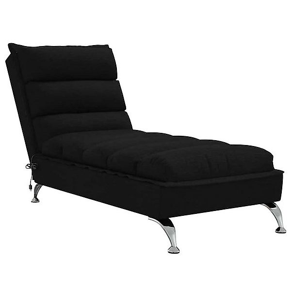 vidaXL Chaiselongue Massage-Chaiselongue mit Kissen Schwarz Stoff, 1 Teile günstig online kaufen