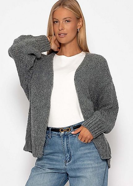 SASSYCLASSY Cardigan Oversize Strick Cardigan für Damen Flauschiger Cardiga günstig online kaufen