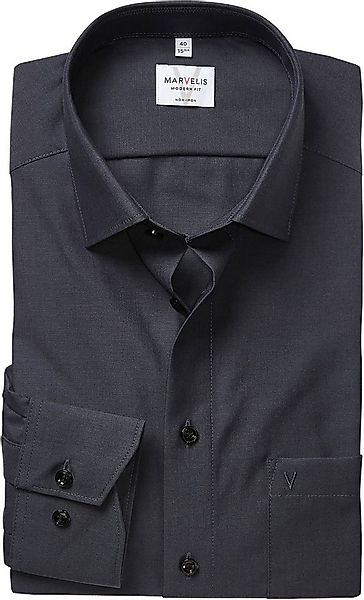 MARVELIS Langarmhemd Businesshemd, Basic, New-Kentkragen, leicht tailliert günstig online kaufen