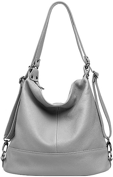 Caspar Schultertasche 2 in 1 Rucksack Damen Leder Tasche - PREMIUM LINE - M günstig online kaufen