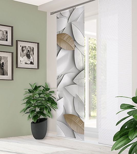 HOME in green Schiebegardine LISON (1 St), Paneelwagen, halbtransparent, DI günstig online kaufen