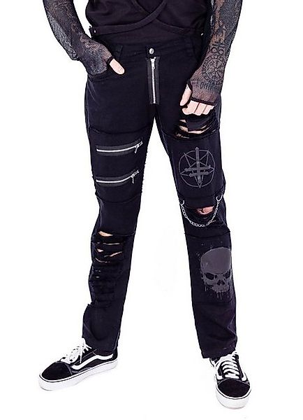 Vixxsin Stoffhose Cursed Distressed Punk Slashed Gothic Pants günstig online kaufen