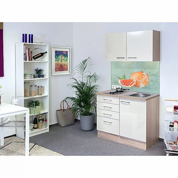 Flex-Well Küchenzeile "Nepal", Gesamtbreite 100 cm, mit Kochfeld und Spüle, günstig online kaufen