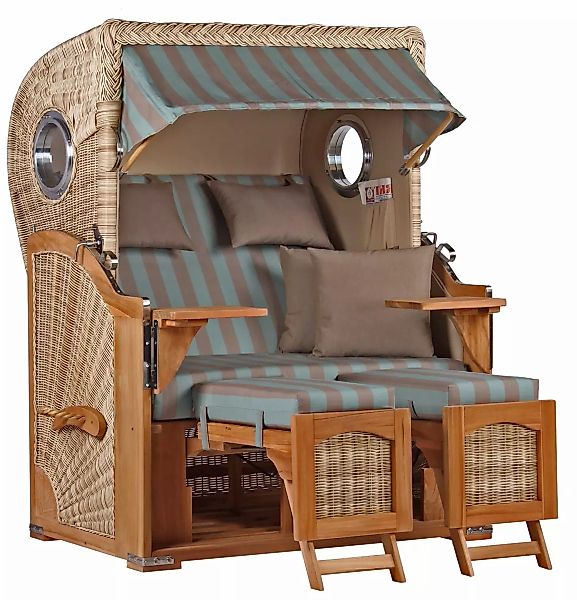 Strandkorb Rantum Teak PE shell Dessin 520 günstig online kaufen