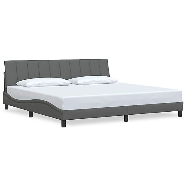 vidaXL Bettgestell ohne Matratze Hanko Dunkelgrau 200x200 cm Stoff 3310413 günstig online kaufen