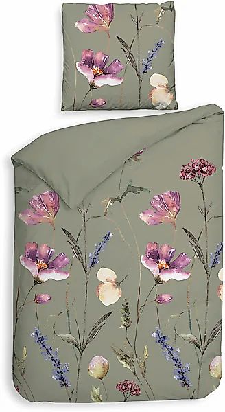 Heckett & Lane Bettwäsche »Vico« 2 Stk. tlg. Blumen Design, 100% Baumwolle günstig online kaufen