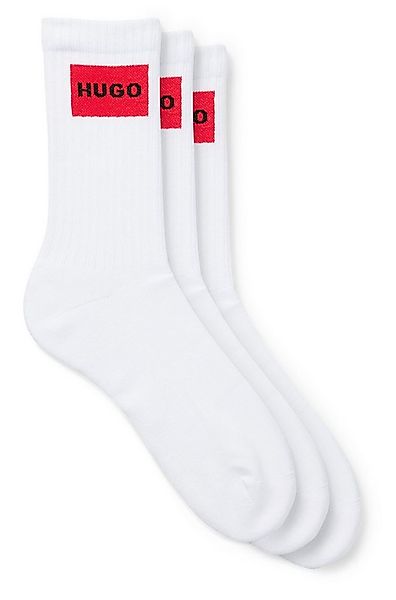 HUGO Freizeitsocken 3P QS RIB LABEL (Packung, 3-Paar, 3er) mit kontrastfarb günstig online kaufen