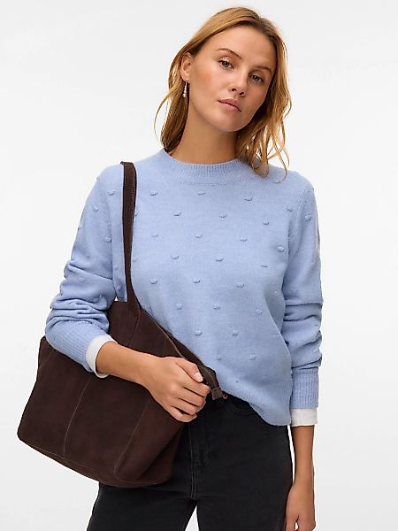 Vero Moda Rundhalspullover "VMFRANCESCA LS O-NECK PULLOVER BOO" günstig online kaufen