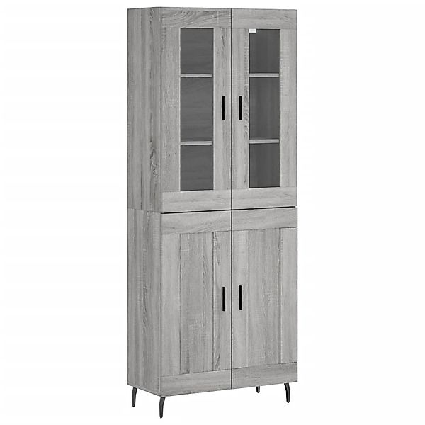vidaXL Highboard Grau Sonoma 69,5x34x180 cm Holzwerkstoff 3198359 günstig online kaufen