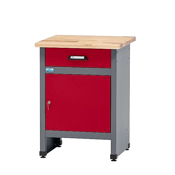 Küpper Werkbank Eintürig mit 1 Schublade 84 x 60 x 60 cm Dunkelrot günstig online kaufen