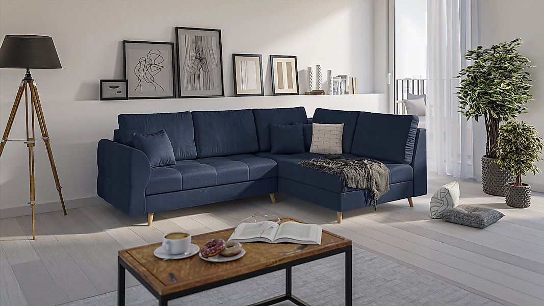 S-Style Möbel Ecksofa Cuba mit Holzfüßen günstig online kaufen