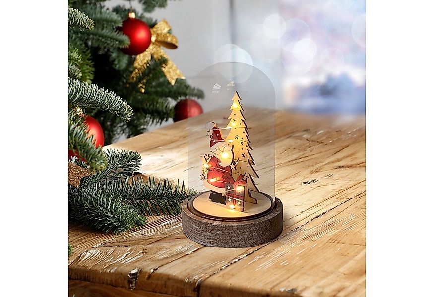 HTI-Living Weihnachtsmann LED Weihnachtsdeko Weihnachtsmann mit Glaskuppel günstig online kaufen