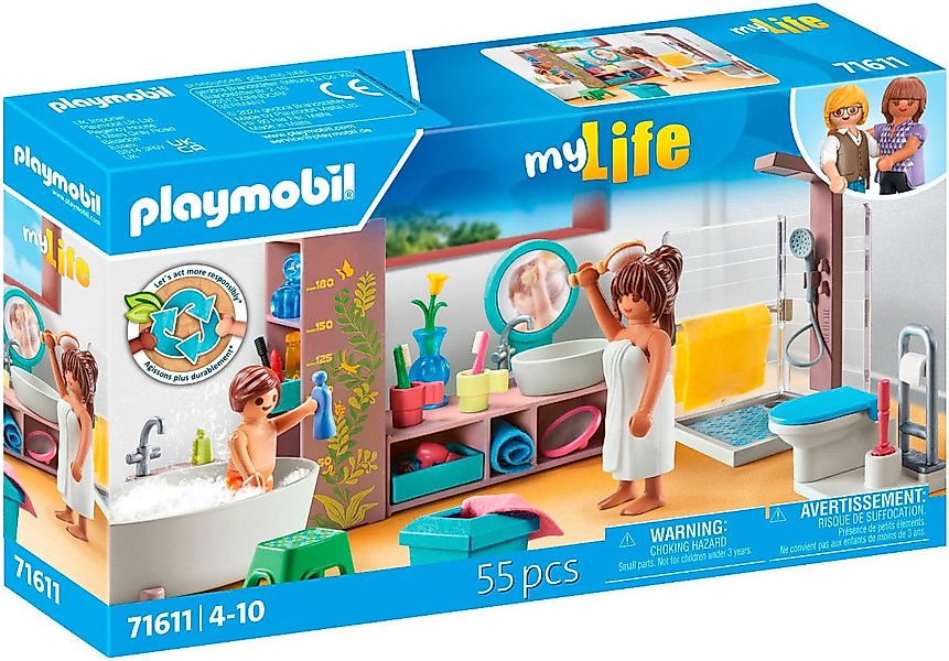 Playmobil® Badezimmer (71611), myLife Konstruktions-Spielset, (55 günstig online kaufen