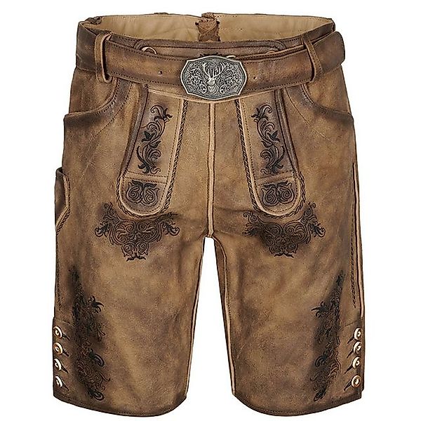 Maddox Trachtenlederhose MADDOX Kurze Herren Lederhose 'Altrei' mit Gürtel günstig online kaufen