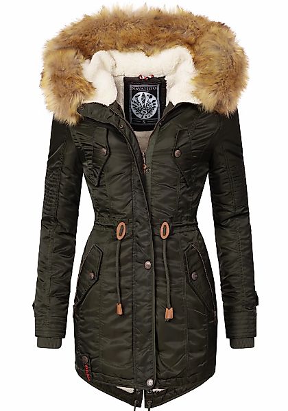 Navahoo Wintermantel "La Viva", hochwertiger Winterparka mit großem Kunstfe günstig online kaufen