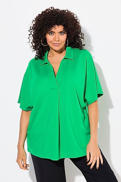 Ulla Popken Sweatshirt Sweatshirt Oversized Hemdkragen günstig online kaufen