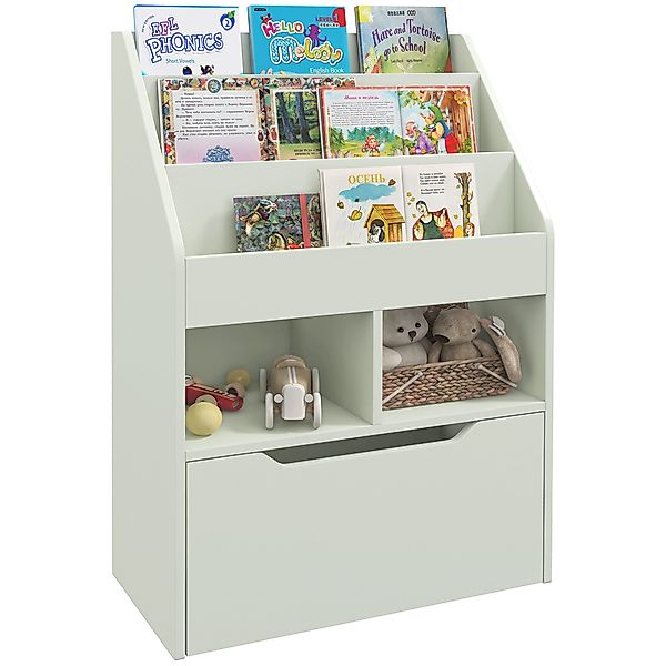 HOMCOM Kinderregal mit Schublade, 3 Ablagefächern günstig online kaufen