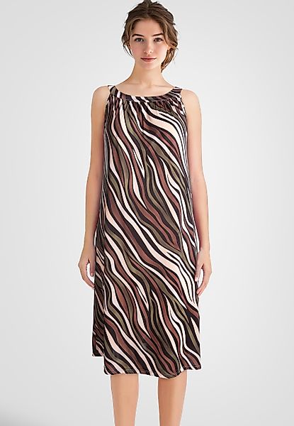 PEKIVESSA Jerseykleid Trägerkleid gemustert ärmellos Sommerkleid günstig online kaufen