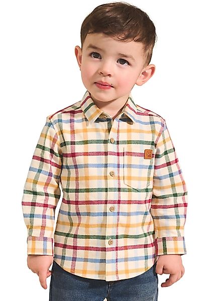 Next Langarmhemd Kariertes Langarmhemd mit Motiv günstig online kaufen