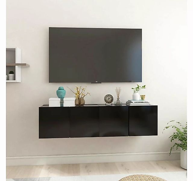 vidaXL TV-Schrank TV-Hängeschränke 2 Stk Schwarz 60x30x30 cm günstig online kaufen