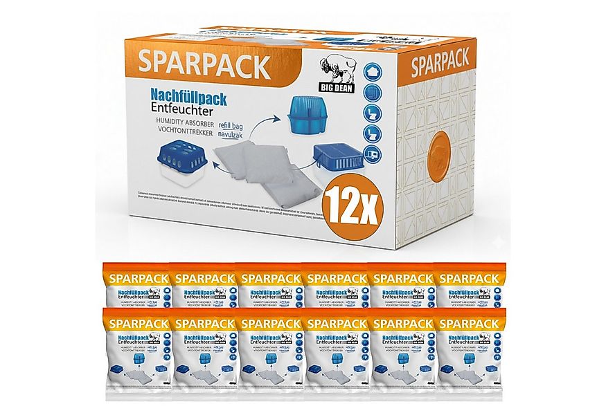 BigDean Luftentfeuchter-Nachfüllpack 12x 400g Nachfüllpack Feuchtigkeitskil günstig online kaufen