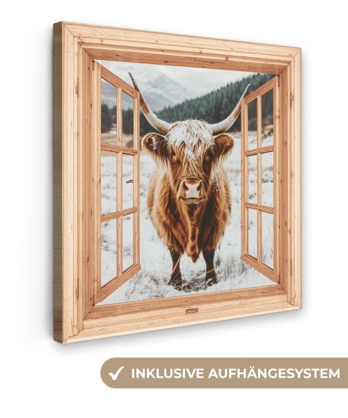 OneMillionCanvasses® Leinwandbild Schottische Highlander - Landschaft günstig online kaufen