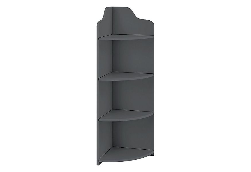 en.casa Eckregal, »Bjurholm« mit 4 Ebenen WPC 90 x 28 x 28 cm Dunkelgrau günstig online kaufen