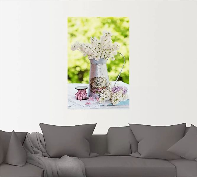 Artland Wandbild »Flieder und Shabby Chic Stillleben«, Blumen, (1 St.) günstig online kaufen