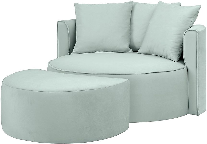 LeGer Home by Lena Gercke XXL-Sessel »Isalie, Rundsessel mit Hocker, Lesese günstig online kaufen