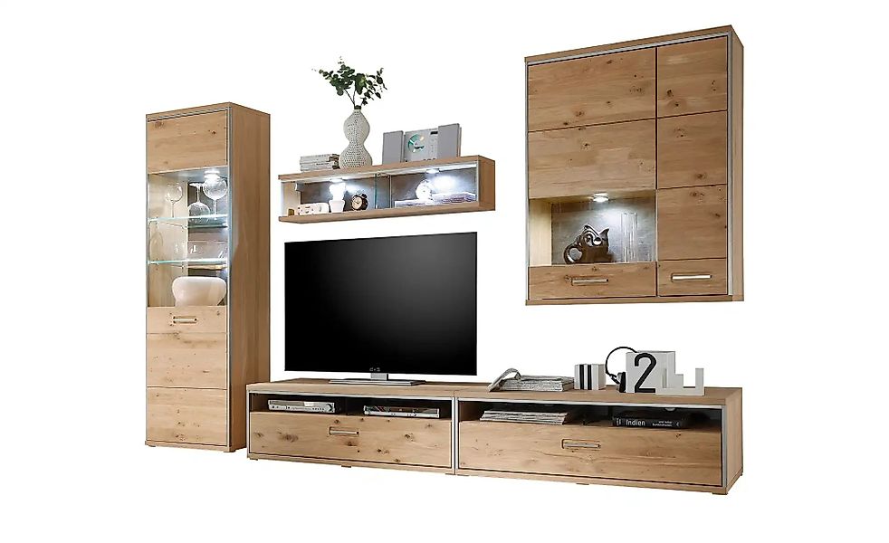 Woodford Wohnwand  Felino ¦ holzfarben ¦ Maße (cm): B: 312 H: 201 T: 52.0 K günstig online kaufen