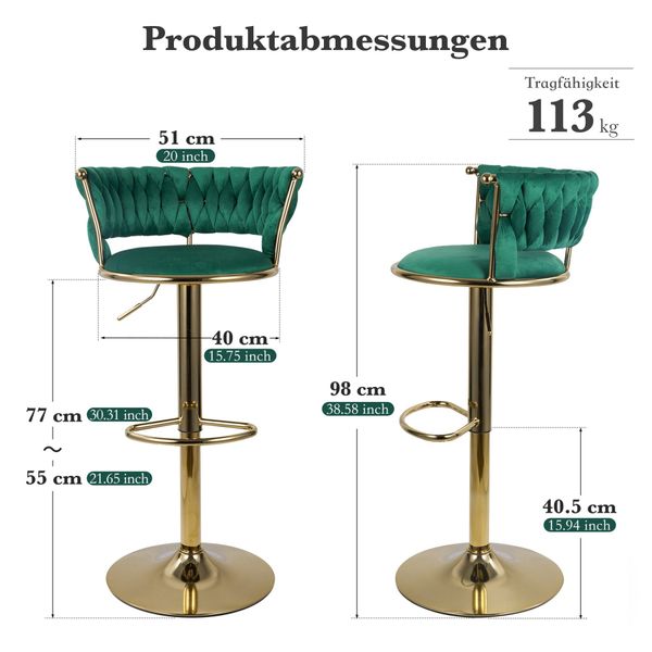 HawthyHome Barhocker Barstuhl mit Rückenlehne und günstig online kaufen