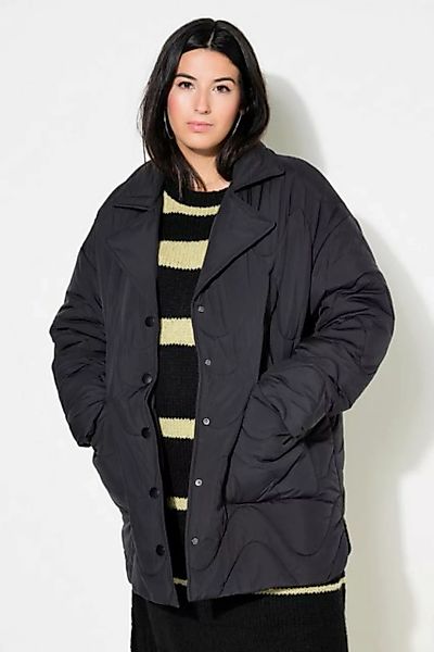 Studio Untold Steppjacke Steppjacke Loose Shape Wellenstepp Reverskragen günstig online kaufen