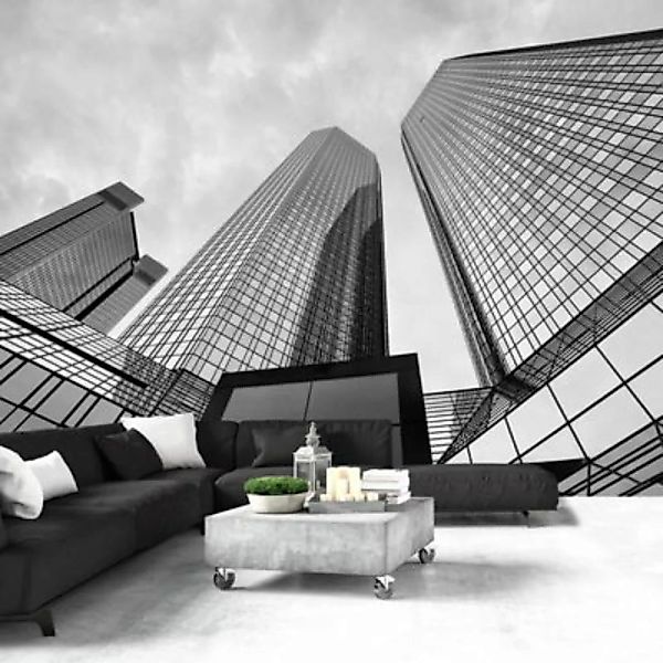 artgeist Fototapete City of Glass schwarz/weiß Gr. 400 x 280 günstig online kaufen