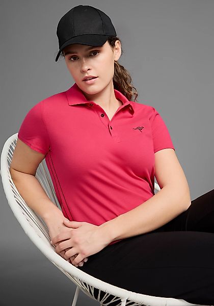 KangaROOS Poloshirt Kurzarm, unifarben, Polokragen, aus Baumwolle, große Gr günstig online kaufen