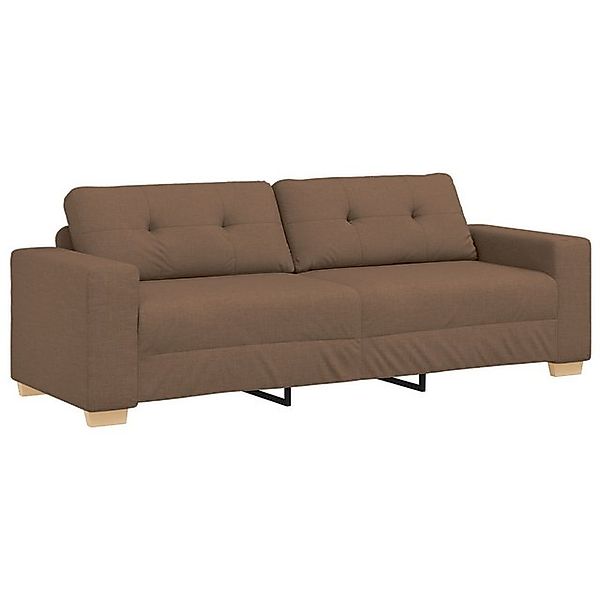 vidaXL Sofa Set von 3 Braun Stoff Groß Ergonomisch Sofa Set, 3 Teile günstig online kaufen